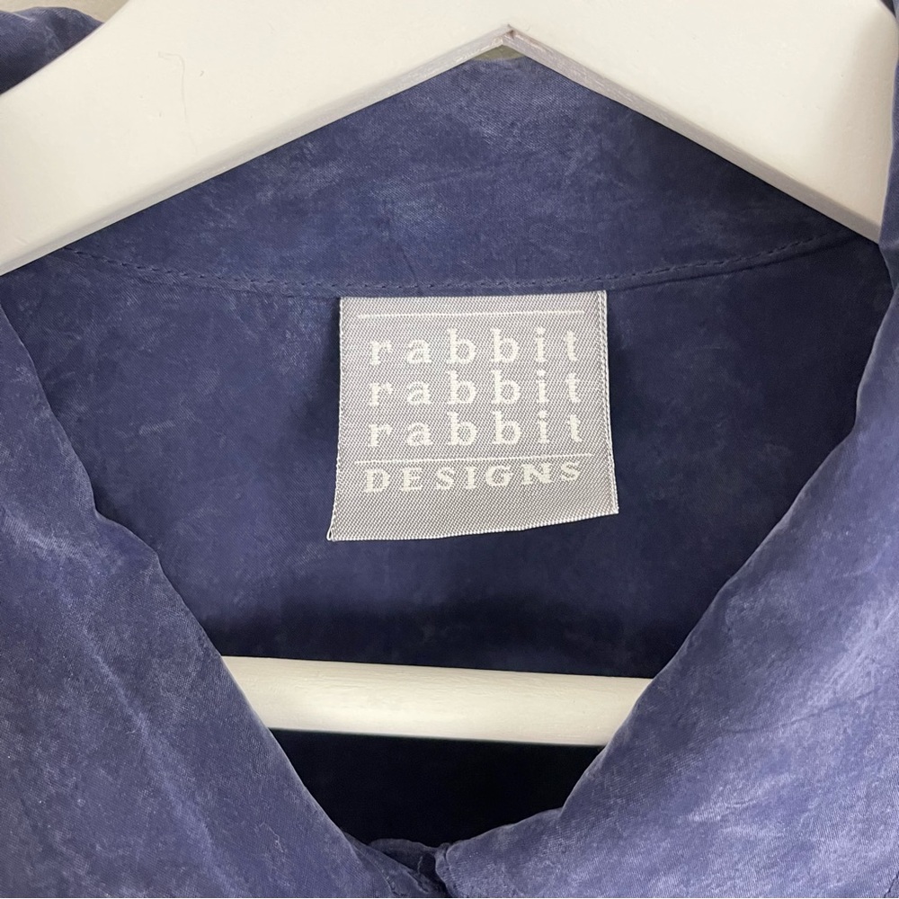 Vintage Rabbit Rabbit Rabbit Design Button Front … - image 6